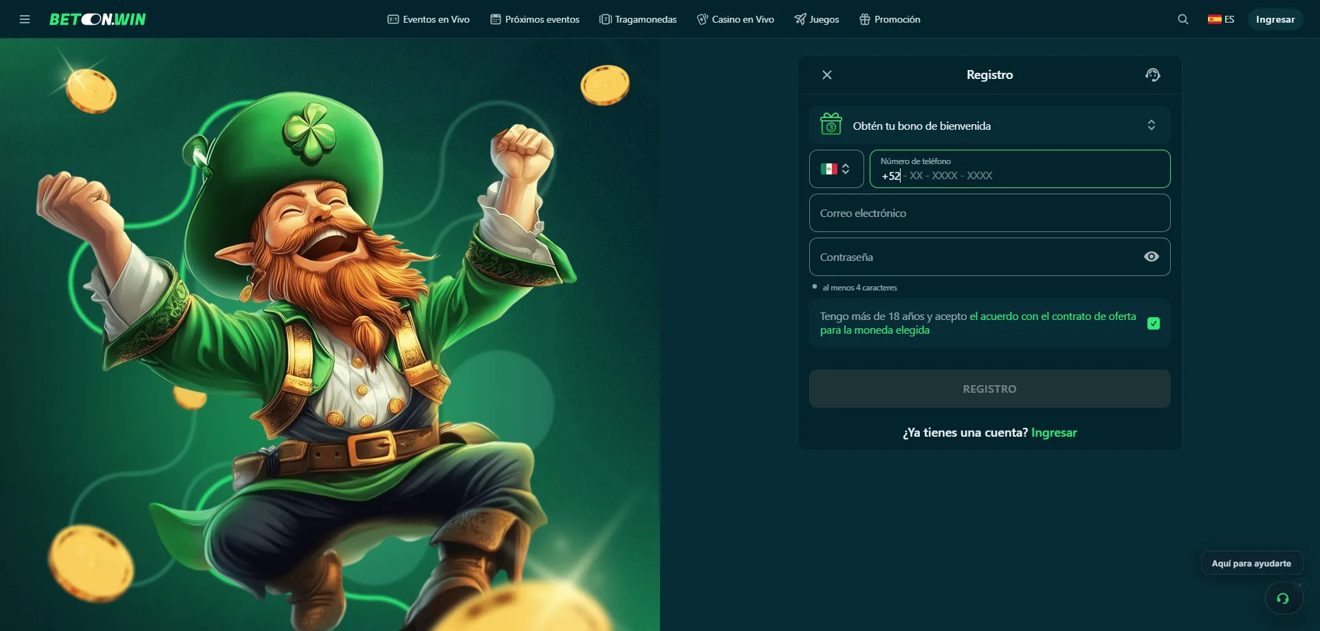 Registro rápido en BetonWin Casino — crea tu cuenta en minutos