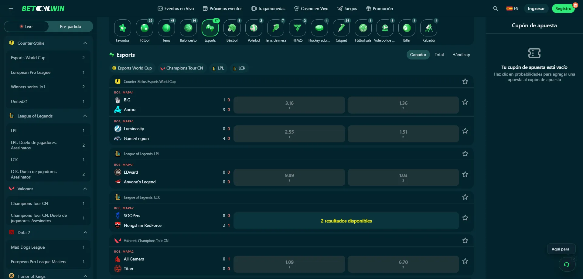 BetonWin Casino online — plataforma de juegos y apuestas en México